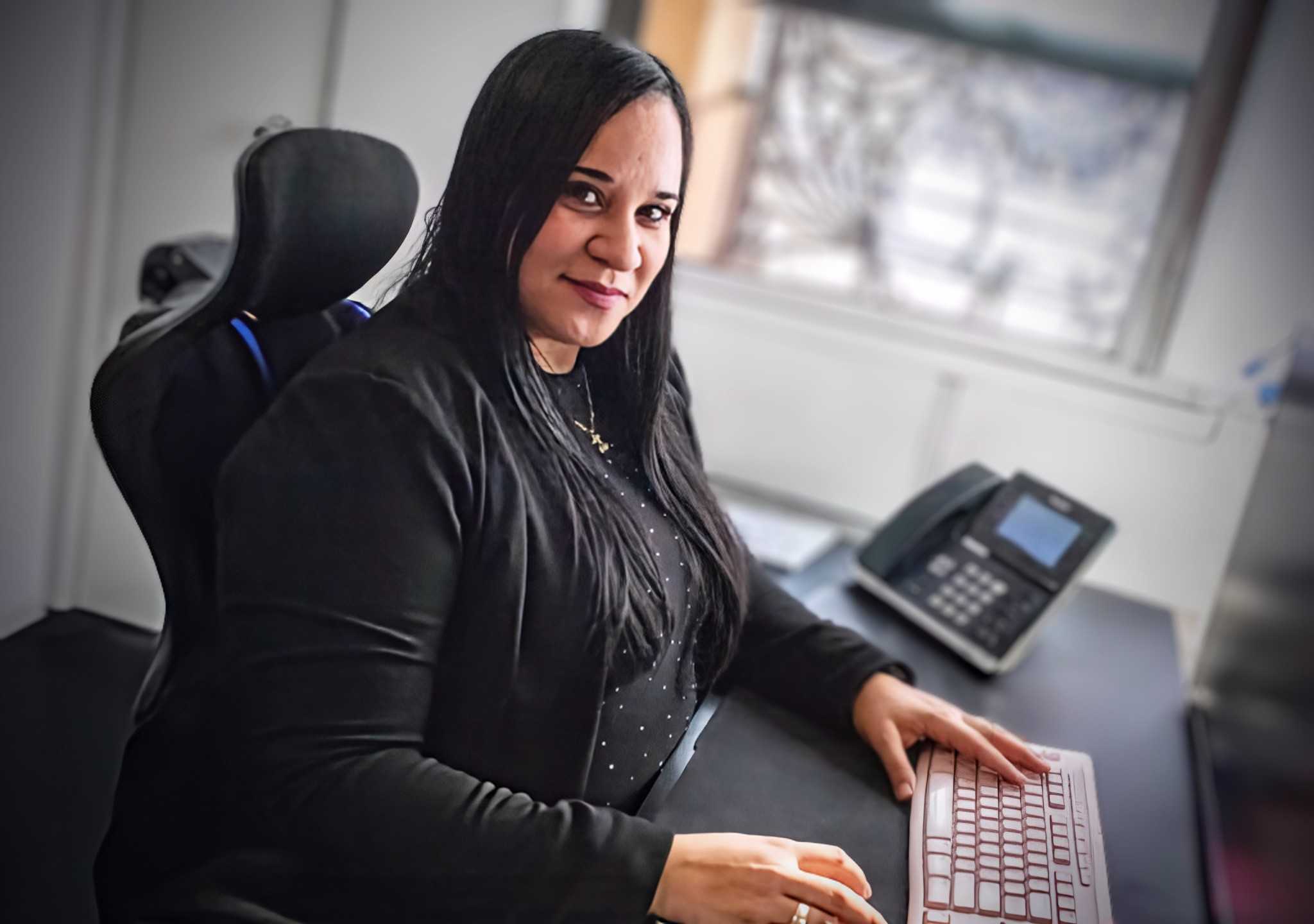 Angie Garcia at work